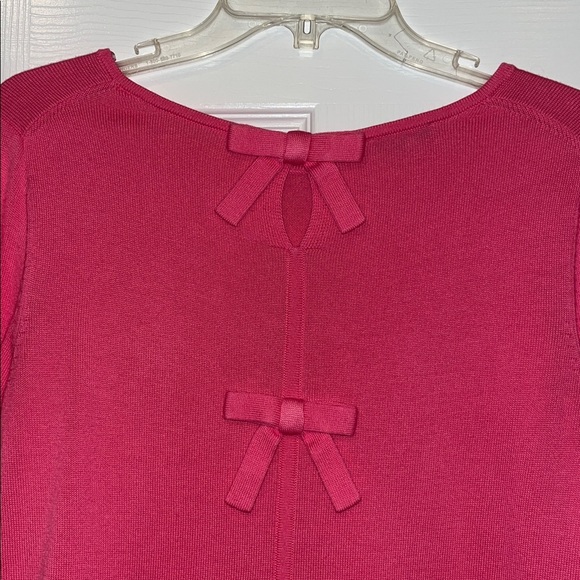 Talbots Pink Bonnie Bows Crewneck Sweater Size XS - Picture 6 of 10